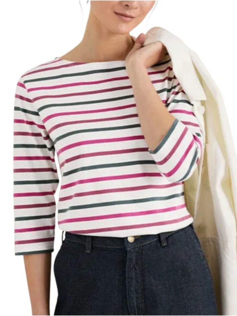 Seasalt Cornwall Organic Cotton Striped Breton Shirt
